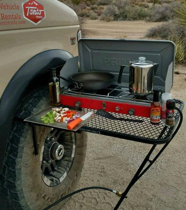 Wheel-Mounted Camping Tables : Tailgater Tire Table