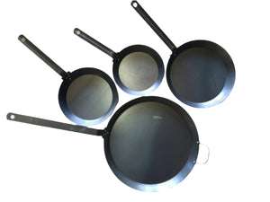 Aussie Cookware Black Steel Frypan w Folding Handle