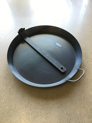 Aussie Cookware Black Steel Frypan w Folding Handle