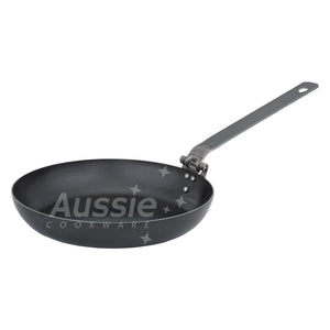 Aussie Cookware Black Steel Omelette/Pasta Pan w Folding Handle