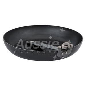 Aussie Cookware Black Steel Omelette/Pasta Pan w Folding Handle